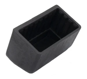 Опора наконечник пластиковая для труб прямогольного сечения 30х60, наружняя, серый