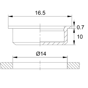 Пробка пласт. универс. под отвер.Ø14 мм, Серия ST, бесцветная