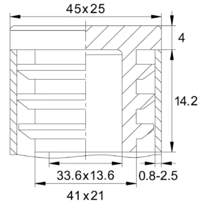 Заглушка пластиковая овальная 25х45, практичная, стенка трубы 0,8-2,5 мм,люм. зеленый