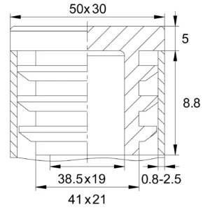 Заглушка пластиковая овальная 30х50, практичная, стенка трубы 0,8-2,5 мм,люм. зеленый