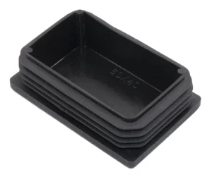 Заглушка пластиковая прямоугольная для труб 40х60 мм, черная