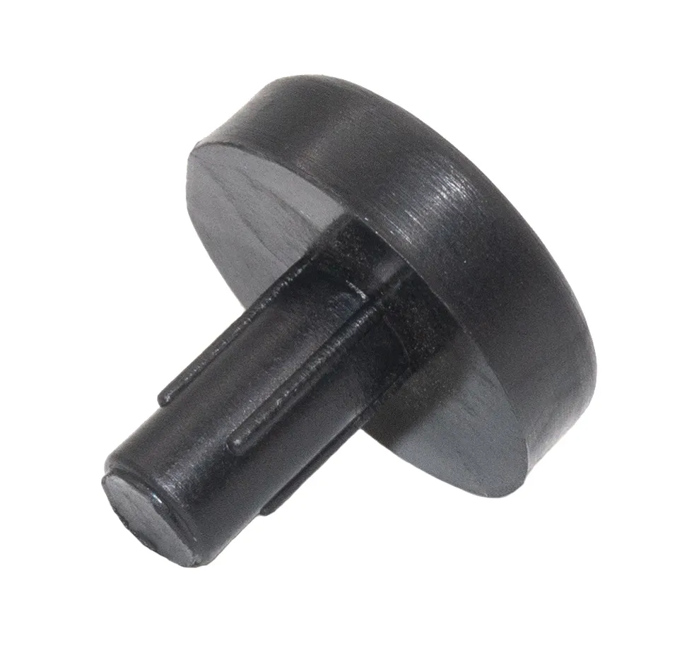 Подпятник круглый, основание d 15 мм, под отверстие d 5 мм, серый