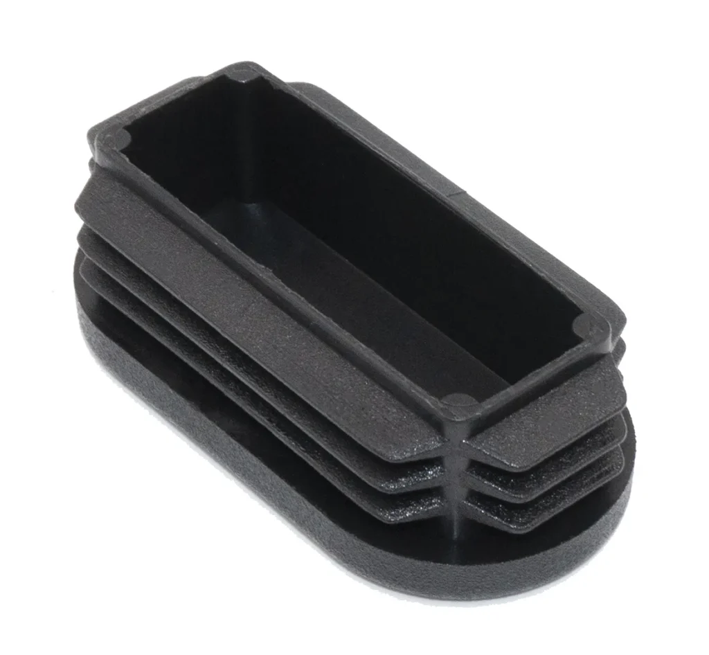 Заглушка пластиковая овальная 25х50, практичная, черный