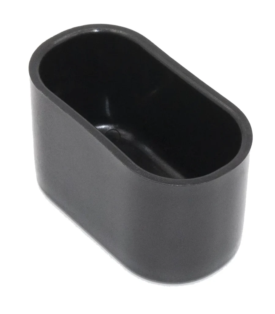 Заглушка для труб овального сечения 20х40, наружная, черная