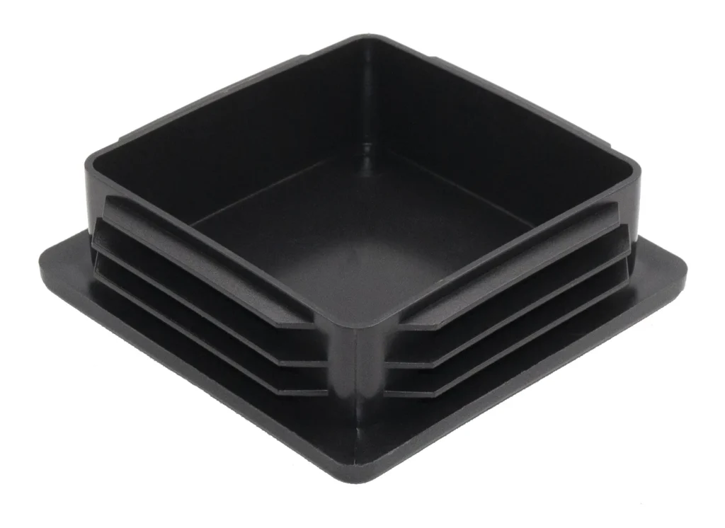Заглушка квадратная для труб 80х80 мм, черная