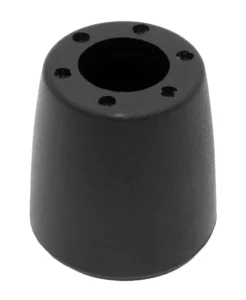 Пластиковая заглушка 35х32 мм для труб/прутков Ø16 мм, наружная, черная