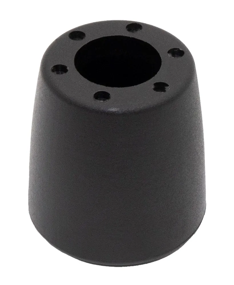 Пластиковая заглушка 35х32 мм для труб/прутков Ø16 мм, наружная, черная