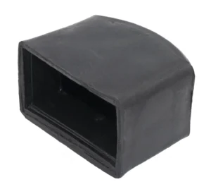 Заглушка пластиковая прямоугольная для труб 25х50 мм, наружная, черная