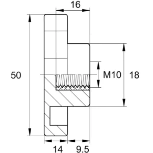Барашек 50мм М10, серый