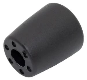 Пластиковая заглушка 30х25,5 мм для труб или прутков Ø8 мм, наружная, черная