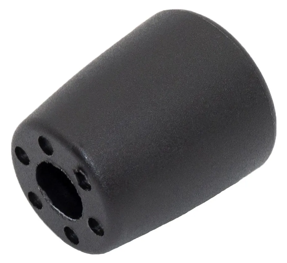 Пластиковая заглушка 30х25,5 мм для труб или прутков Ø8 мм, наружная, черная