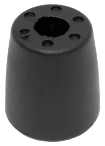 Пластиковая заглушка 30х25,5 мм для труб или прутков Ø8 мм, наружная, черная