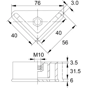 Заглушка угловая с резьбой ЗУ 40-10, белая