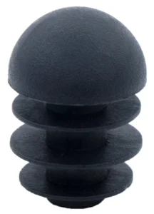 Заглушка круглая Ø16 мм сферическая с рад. ребрами, серия ILTT 16СФЧН-16СЧН, черная