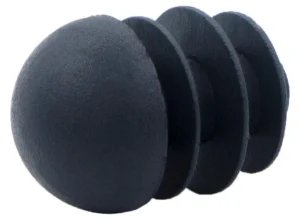 Заглушка круглая Ø16 мм сферическая с рад. ребрами, серия ILTT 16СФЧН-16СЧН, черная