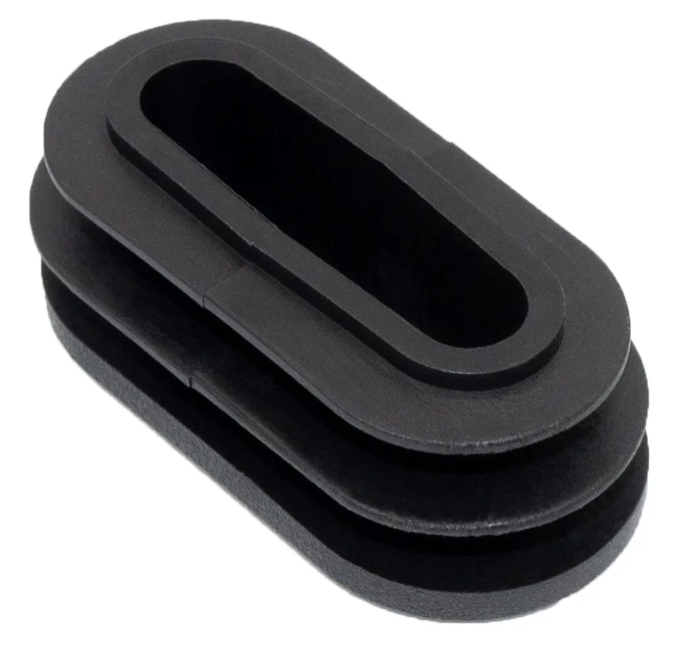 Заглушка для труб овального сечения 20х40, черная