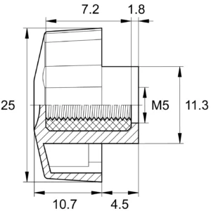 Барашек 25мм,М5 (комплект),черный