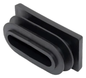 Заглушка пластиковая прямоугольная для труб 20х40, графитовый серый