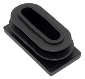 Заглушка пластиковая прямоугольная для труб 20х40, графитовый серый