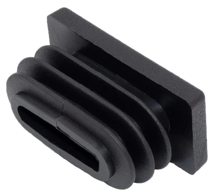 Заглушка пластиковая прямоугольная для труб 15х30, красная