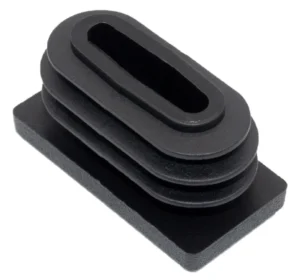 Заглушка пластиковая прямоугольная для труб 15х30, красная