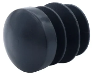 Заглушка круглая Ø16 мм, полусферическая с радиальными ребрами, серия ILTS-16СЧН, черная