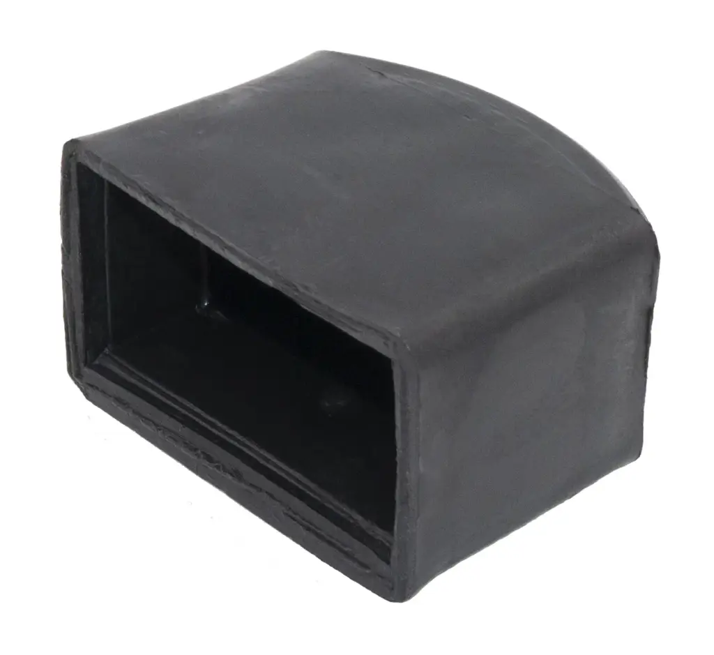 Заглушка пластиковая прямоугольная для труб 25х50 мм, наружная, белая