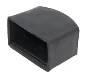 Заглушка пластиковая прямоугольная для труб 25х50 мм, наружная, белая