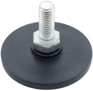 Опора резьбовая ОР60-10х15 поворотно-шарнирная, черная