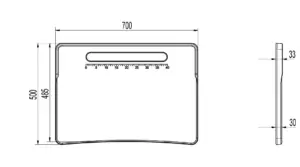 Столешница парты одноместная, эргономичная, пенал, глуб. 500 шир. 700,цвет салат