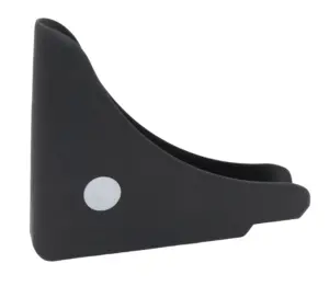 Угловой подпятник пластиковый для круглых и овальных труб с d 25мм, черный