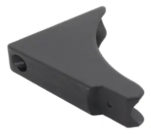 Угловой подпятник пластиковый для круглых и овальных труб с d 25мм, черный